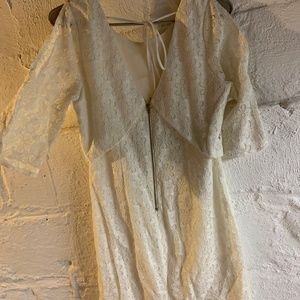 White graduation dress